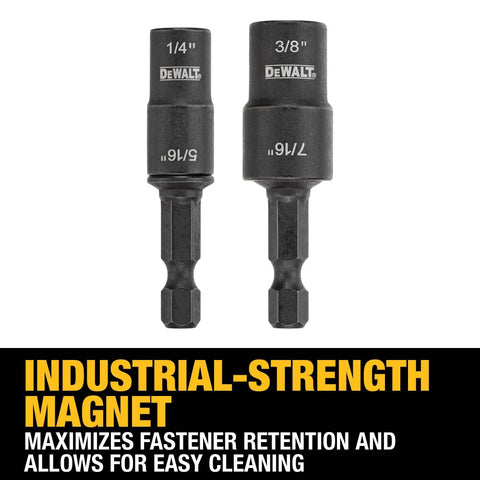 Double Ended Nut Driver Set Built For Impact Drivers And Wrenches Two Piece Kit With Detachable Design And Industrial Strength Magnetic Nut Retention For Easy Cleanup And Quick No Fuss Fastener Swaps