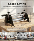 Versatile Printing Press For Etching Embossing And Block Printing With Felt Base Plate And 360 Degree Ergonomic Design on table
