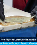 Applying 5 To 1 Marine Epoxy Resin Kit For Bonding, Coating, Filleting, And Laminating For Fiberglass on composite surface