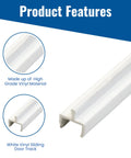 Vinyl Sliding Screen Door Track 72 Inch White Replacement Bottom Rail For Patio Doors Durable Vinyl Channel For Bypass And Pocket Style Screens Repair Guide Included