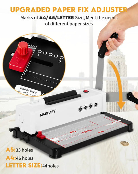Smooth Operator Electric Spiral Binding Machine For Home Office, No Fuss Coil Insert With 4:1 Pitch, Punches 12 Sheets For A4 A5 Letter Size, Total Bang For Your Buck With 5 16 Inch Coils And Pliers