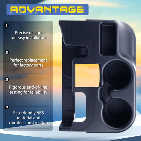 Dodge Ram Center Console Cup Holder Replacement Fit For 2003-2012 Ram 1500 2500 3500 Easy Install Durable Cup Slot Upgrade