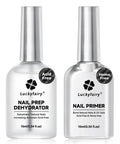 Nail Dehydrator And Primer Set For Gel Nails And Press Ons Acid Free And HEMA Free Nail Prep No Lamp Needed No Lift Primer