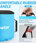 Durable rubber handle on 4 Pack RV Hose Storage Bags With Visible Cover And Two Way Zipper, Waterproof Utility Organizer