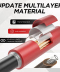 Heavy Duty 7 Size Heat Shrink Tubing Roll Kit With Four To One Shrink Ratio And Glue Lined Core 54 Feet Long showing multi-layer material features.