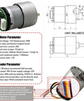 Metal 4WD robot car chassis kit with 97mm mecanum wheels; shows DC motor, wiring harness, and technical schematics.
