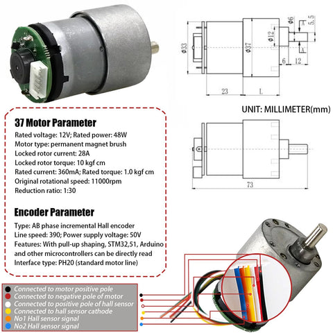 Metal 4WD robot car chassis kit with 97mm mecanum wheels; shows DC motor, wiring harness, and technical schematics.