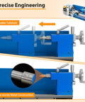 Movable tailstock of the 9 Inch Benchtop Metal Lathe With 1100W Variable Speed Motor, showcasing precision metal construction.