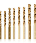 Top Notch Cobalt Drill Bit Set 8Pcs M35 High Speed Steel Kit For Cutting Hardened Steel Stainless Cast Iron Plus Wood And Plastic Jobs, 8 bits