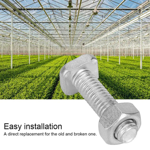 20 Sets Of M6x22 Bolts And M6 Nuts With Flat And Lock Washers For Aluminum Greenhouse Hardware Replacement Standard Size Repair Kit