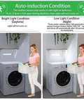 Lit 54 LED Under Cabinet Lights USB Rechargeable Kitchen Night Light Motion Activated shown in laundry room use