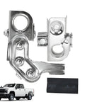 Positive And Negative Battery Terminal Set For Ford Super Duty F 250 350 450 And Chevy Silverado 2500 3500 showing copper alloy terminals
