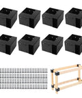 Heavy Duty 3-Way Corner Bracket Kit For 4x4 And 2x4 Woodwork, Beefy 8 Sets With 128 Screws, DIY setup shown