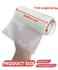 Heavy Duty Waterproof Repair Tape Kit For RV Awnings Tents Tarps Boat Covers Sail Fabric And More Reinforced Patch Tape 5 Inch Wide By 30 Feet Long in hand