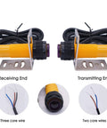 1 Pair M18 Photoelectric Sensor Infrared Through Beam Reflection Optical Switch NPN NO 6-36VDC Proximity Sensor With Mounting Bracket