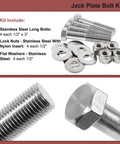 Outboard Jack Plate Bolt Kit for Smooth Rock Solid Mounting to Plate Replaces OEM BK1DP 02 1729 Heavy Duty Fasteners
