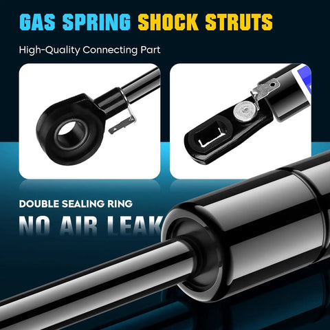 Gas spring shock struts with double sealing ring, part of 2 Pack Rear Liftgate Hatch Lift Supports Shocks Gas Springs For 1982 To 1992 Pontiac Firebird And Chevrolet Camaro Fits Left And Right Hatch Spoiler Or Wiper SG130001 8195287 10264