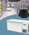 Evaporator And Condenser Fan Motor Replacement For TR And UR Refrigerators 115V 9W 1550 RPM next to industrial fridge