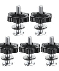 Five Piece T Track Bolt And Knob Kit With M6 Threads 40Mm Bolts 32Mm Knob Heads Stainless Washers Pro Grade Heavy Duty Hardware