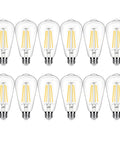 LED Light Bulbs 75 Watt Equivalent 7W Equals 75W 850 Lumen Daylight 4000K Vintage Style E26 Base, set of 12 bulbs
