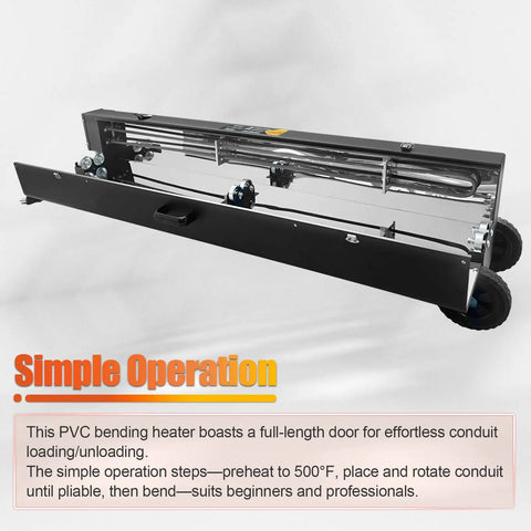 Heavy Duty PvC Conduit Hot Box Heater For 1/2 To 4 Inch Pipe fast heating with full-length door for easy loading.