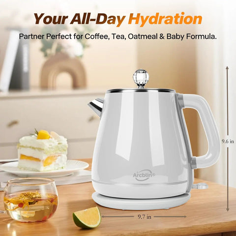 1.8L All Stainless Steel Electric Kettle For Fast Boil, BPA Free Tea Kettle With 1350W, Auto Shutoff And Boil Dry Protection, in kitchen setting