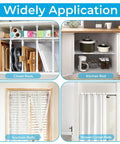 Image showing closet rods, kitchen rods, curtain rods, and shower curtain rods in various home applications.