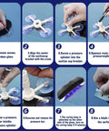 Step-by-step guide using Two Piece Windshield Crack Repair Kit With Suction Cup And Curing Light Pro Grade Vacuum Tool With Nano Resin