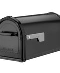 Hillsborough Heavy Duty Post Mounted Mailbox In Black With Magnetic Latch Weatherproof Galvanized Steel Curbside Mailbox For Outdoor Use Rust
