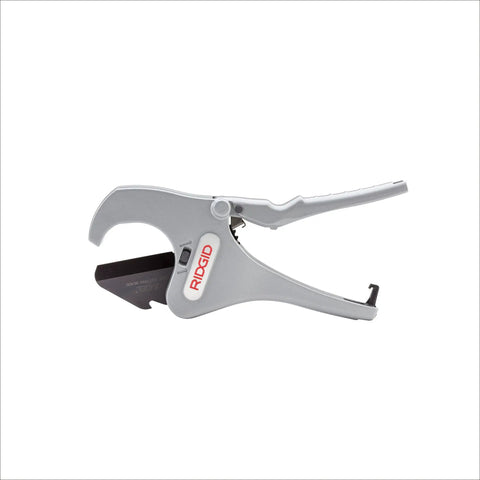 Ratcheting Pipe And Tubing Cutter For Plastic And Multilayer Tubes, 1/8 To 2-3/8 Inch OD Capacity, Aluminum Handle, Easy Ratcheting Action, Clean, Precise Cuts On PVC CPVC PEX PE Rubber Hose For Home Or Pro Use