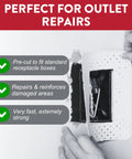 Drywall Patch Kit For Electrical Outlets And Receptacles Pre Cut No Fuss Fix For Mis Cuts And Damage Around Receptacles