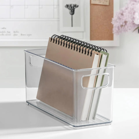 Heavy Duty Clear Plastic Stackable Pantry Bins Set Of Two With Easy Grip Handles For Kitchen Organization And Grocery Storage Containers That Gonna Keep Your Pantry Game Solid