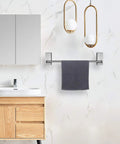 Bathroom with No Drill Adhesive Towel Bar For Bathroom 24 Inch Stainless Steel Brushed Nickel Stick On Wall Mount Towel Rack