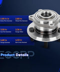 Rear Wheel Hub Bearing Assembly Fits Chrysler 300 2015 2021 Dodge Challenger 2015 2021 Dodge Charger 2015 2021 5 Lug Wheel ABS Sensor Direct Fit OE Quality No Mod Needed Replacement with measurement details
