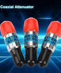 3 Pack SMA Male To Female Coaxial DC Block Attenuator 10dB Constant Attenuation 2W 50 Ohm DC 6.0 GHz with red caps