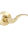 Door Lever Passage In Polished Brass With No Fuss Easy Install And Reversible Design, Fits Doors 1 3/8 To 1 3/4 Inches Thick