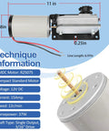 Dimensions and specs of 225008 RV Slide Out Motor And Gear Housing Replacement For Accu Slide Cable Driven Slide Out System