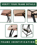 Beefed Up Replacement Canopy Top Cover For GCS00229C Large GT Wicker Swing Classic Sand RipLock 350 Fabric frame details
