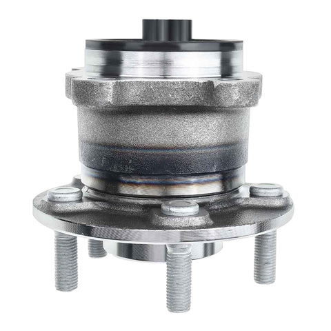Rear Wheel Bearing And Hub Assembly For Ford Transit Connect 2014 2015 2016 2017 2018 Ready To Roll 5-Lug Rear Left Or Right 4-Bolt Rectangular Flange ABS Magnetic Encoder FWD