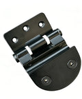 Heavy Duty Zinc Alloy Stainless Glass Door Hinge Set Built To Last For Eight To Ten Millimeter Glass, black hinge detail, 274G