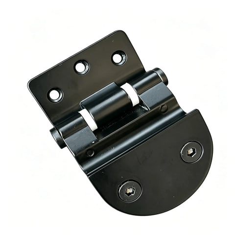 Heavy Duty Zinc Alloy Stainless Glass Door Hinge Set Built To Last For Eight To Ten Millimeter Glass, black hinge detail, 274G