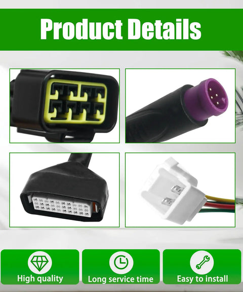Ebike Controller Main Line Wire Harness for Display Compatibility and M Button Use Premium Durability Plug And Play Install