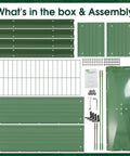 Components of Two Pack Raised Garden Beds Made From Galvanized Steel Planter Boxes With 400 Lb Capacity, Five Drainage Holes And Two Flow Channels