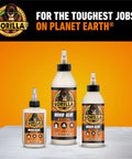 Three bottles of Ultimate Waterproof Wood Glue For Indoor And Outdoor Projects Pack Of 2 Natural Wood Color 18 Ounce Each shown on table.