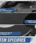 Close-up of heavy-duty steel upper mount spacer with powder coated black finish, part of the 2 Inch Front Suspension Lift Kit for leveling.