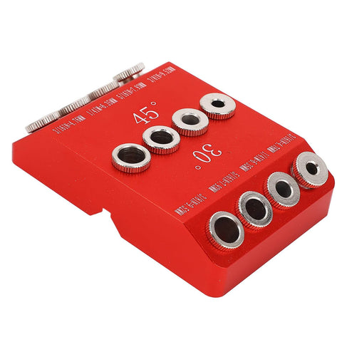 Pocket Hole Jig For Woodworking With 30, 45 And 90 Degree Holes, Aluminum Alloy Build With Steel Drill Sleeves, compact design