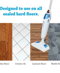 Replacement Steam Mop Pads For Bissell PowerFresh on various hard floor types, including wood, ceramic, laminate, marble.