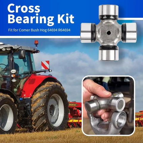 Cross Bearing Kit For Universal Joint PTO Shaft Replacement Drop In Fit With R64694 51A2448 64694 441M 1004020 274235 2008 Compatible With 180.014.130 Built For Smooth Rotation Durable And Easy Install Built To Last. 27mm steel cap set on PTO shaft