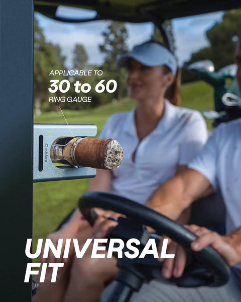 Magnetic Cigar Holder For Golfers Pocket Size adjustable clip fits 30 to 60 ring gauge aluminum alloy on golf cart