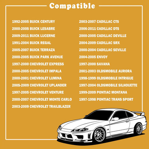 Image of vehicle listing compatible with Tough As Nails 30 Pcs Beige Nylon Door Trim Panel Retainer Clips for various GM models.